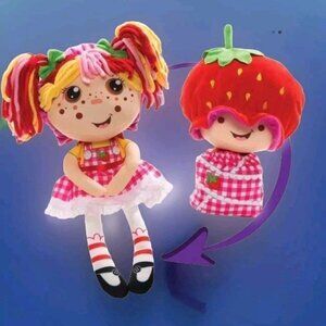 Flip Zee Girls Zana Very Berry Plush Doll Toy, Strawberry Soft Reverse Toy